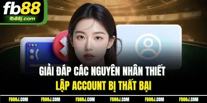 Giải đáp các nguyên nhân thiết lập account bị thất bại